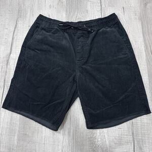 Brixton Black Corduroy Shorts Mens 30 Small Relaxed Fit Skate Streetwear
